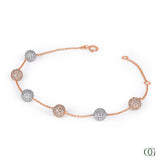 Two-Tone Diamond Pavé Bead Bracelet