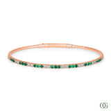 Diamond & Emerald Bangle in 14K & 18K Gold