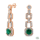 Emerald Elegance Dangling Earrings (4.5 CTW)