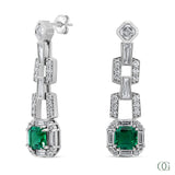 Emerald Elegance Dangling Earrings (4.5 CTW)