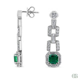 Emerald Elegance Dangling Earrings (4.5 CTW)