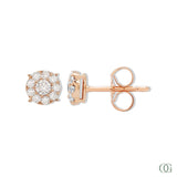 Dainty Round Diamond Earrings