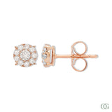 Dainty Round Diamond Earrings