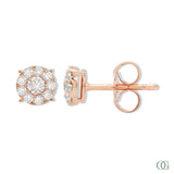 Dainty Round Diamond Earrings