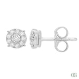 Dainty Round Lab Grown Diamond Earrings