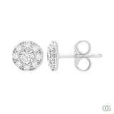 Sparkling Round Lab Grown Diamond Earrings