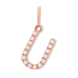 Lab Grown Diamond Letter Pendant - U