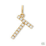 Lab Grown Diamond Letter Pendant - T