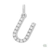 Lab Grown Diamond Letter Pendant - U