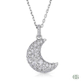 Diamond Crescent Moon Pendant