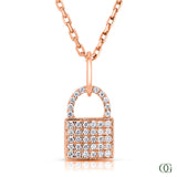 Diamond Padlock Pendant